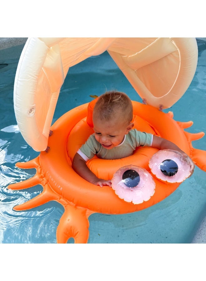 SUNNY LIFE Baby Float Sonny the Sea Creature Neon Orange – Infant Swim Trainer Float, Secure Seat with Back Support, Fun Comfortable Water Float for Early Pool Play - Image 4